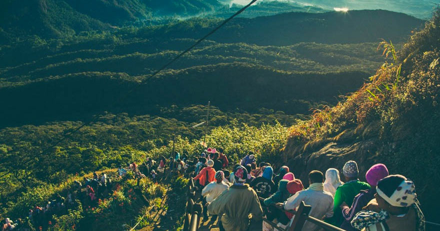 Climbing-Adams-Peak